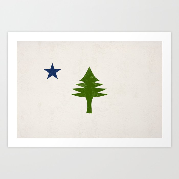 Original Maine Flag Art Print