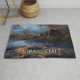 Fagradalsfjall - Iceland Eruption 2021 Rug | Mountain, Loopyful Design, Graphicdesign, Eruption, Nature, Icelandic, Fagradalsfjall, Volcano, Iceland, Photo 