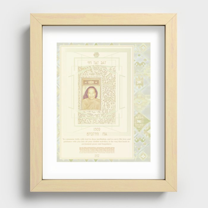 Yogananda; Om Tat Sat Recessed Framed Print