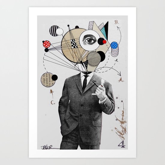 THE THINKING MAN Art Print