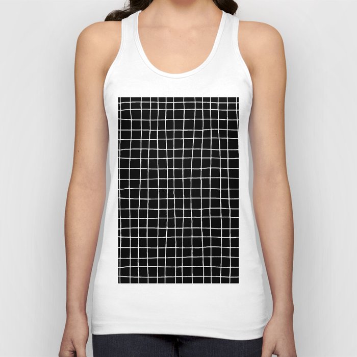 Black and White Aesthetic Gingham  Tank Top