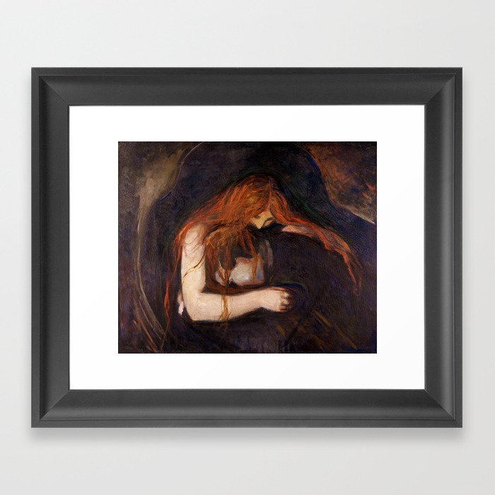 Vampire by Edvard Munch Framed Art Print