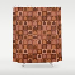 Checkered Arch Pattern V Shower Curtain