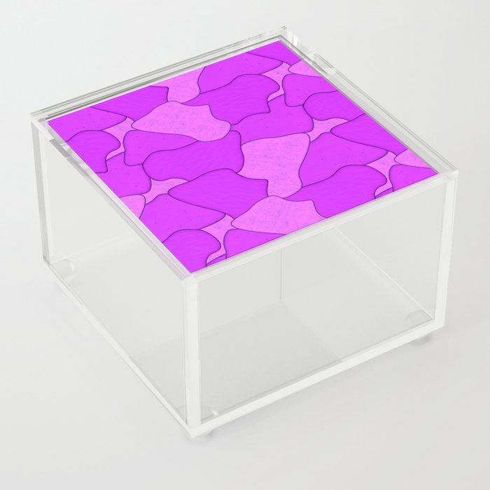 abstract pattern with stained glass style in pink colors Acrylic Box
