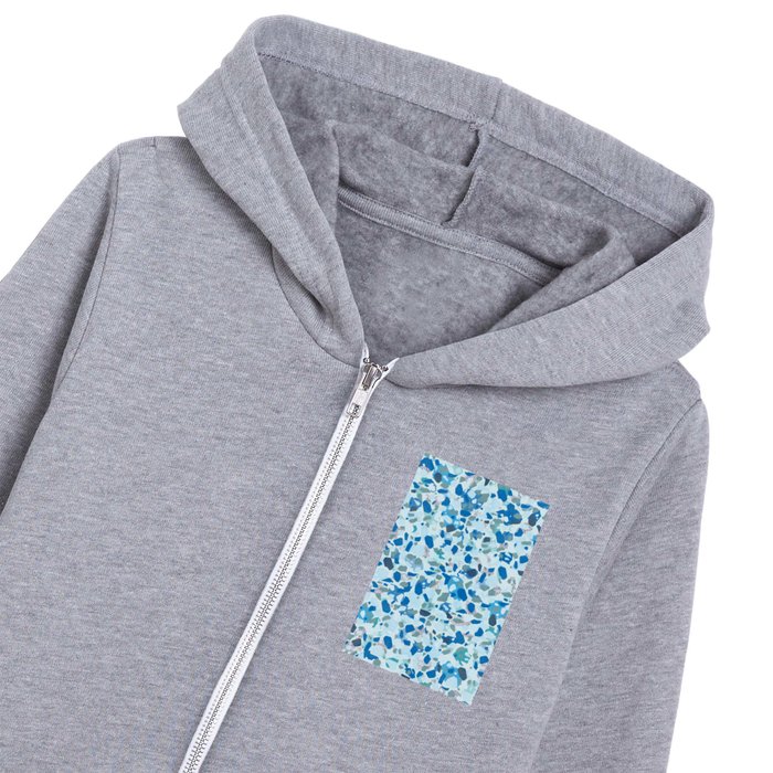 Summer Blues - Mini Terrazzo Pool Kids Zip Hoodie