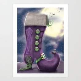 Magical Coven's Abode within the Bewitched Boot Art Print
