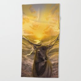 Rise with the Sun Colour Version Beach Towel