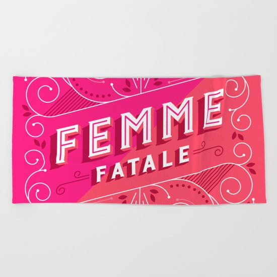 Femme Fatale Beach Towel