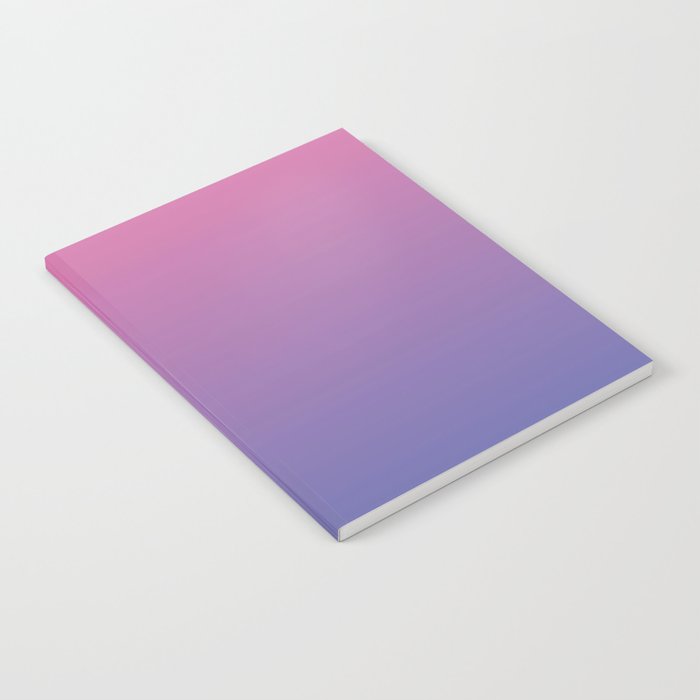 Blueberry Dawn. Blue & Pink  Ombre Pattern Notebook