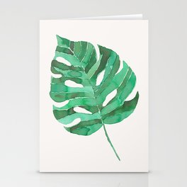 Monstera leaf  Stationery Cards by RanitasArt