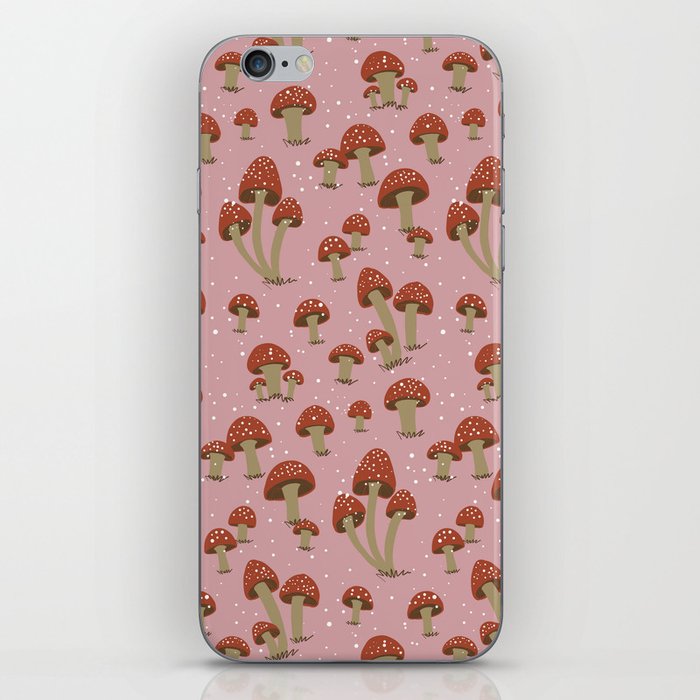 Magic Mushrooms in Pink iPhone Skin