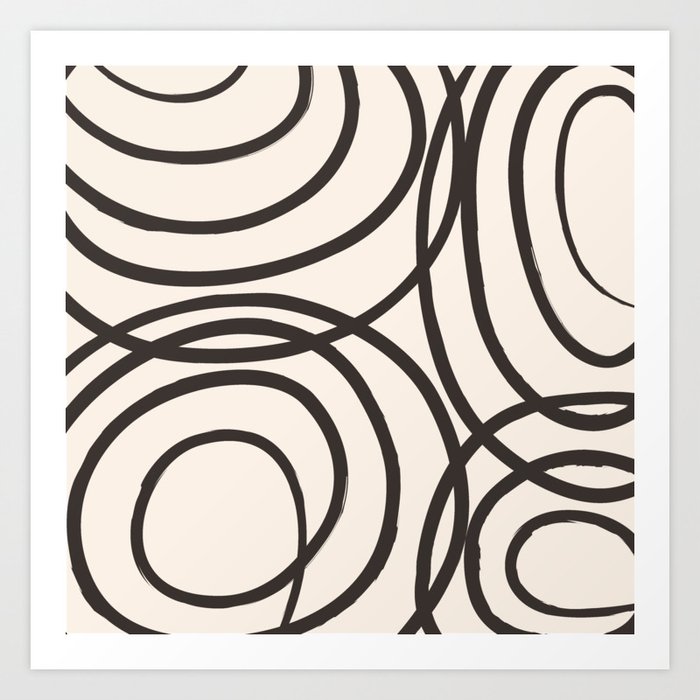 Abstract Lines 4 neutral  Art Print