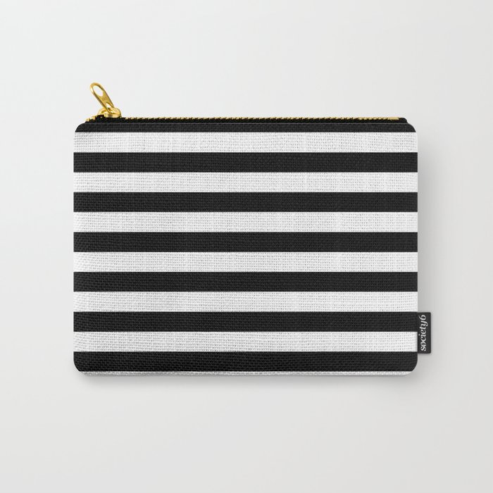 Black & White Stripes Carry-All Pouch