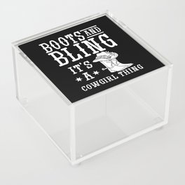 Cowgirl Boots Quotes Party Horse Acrylic Box