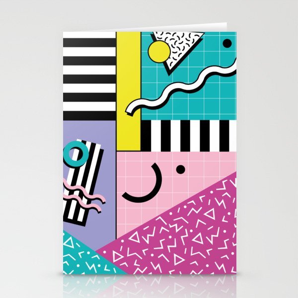 Memphis pattern 68 - 80s / 90s Retro Stationery Cards