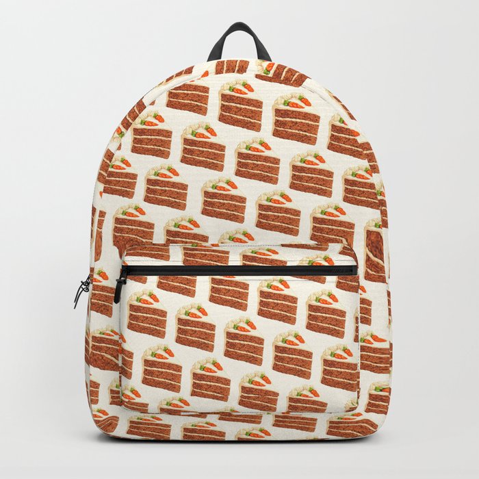 Carrot Cake Pattern - White Backpack