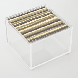 Camouflage colors horizontal striped pattern - brown and green stripes Acrylic Box