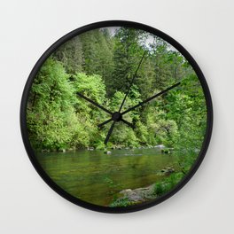 Siuslaw River Photograph Wall Clock