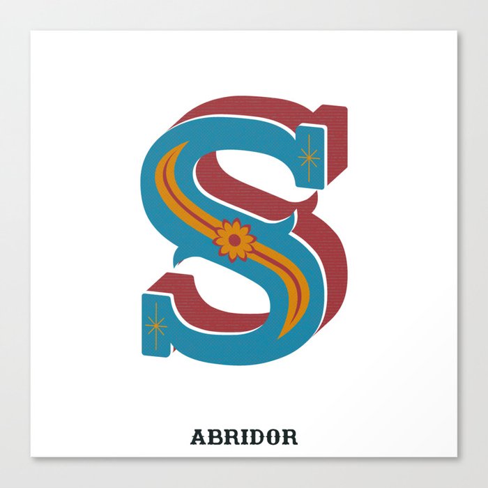 Abridor Type Design S Canvas Print