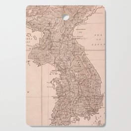 Vintage South Korea Map Cutting Board