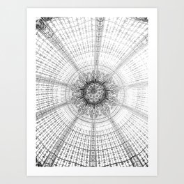 Paris Galeries Lafayette black and white photography (2/2) Art Print
