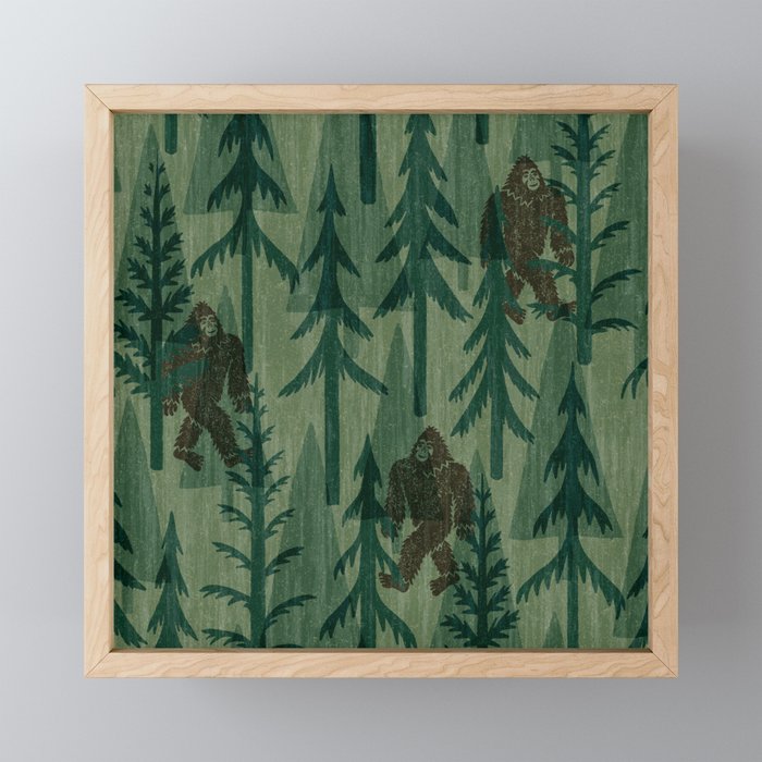 Subtle Sasquatch - Forest  Framed Mini Art Print