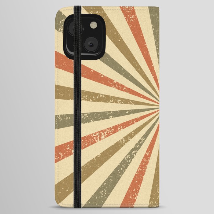 Vintage rays background iPhone Wallet Case
