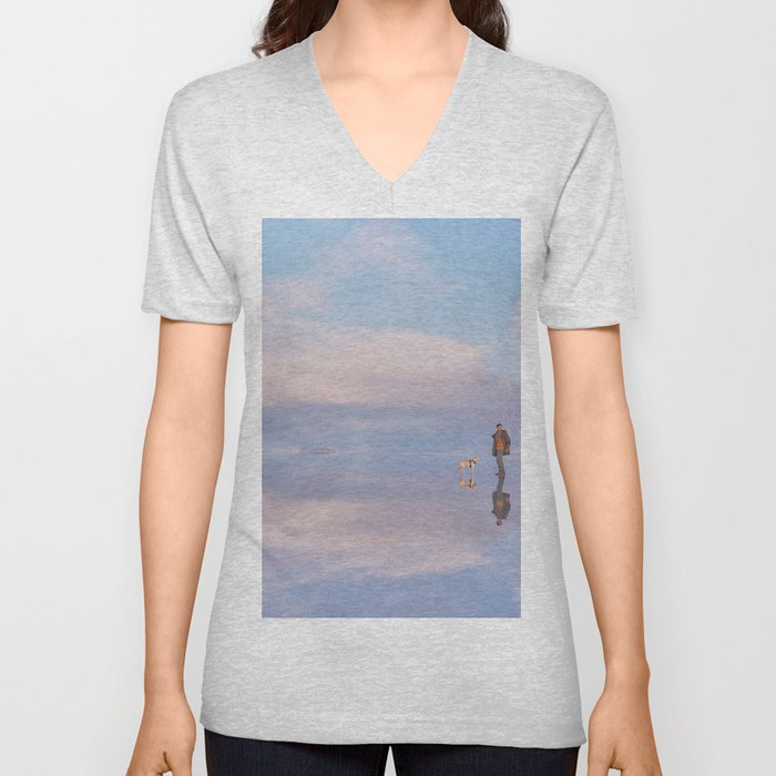 Mirror of the sky V Neck T Shirt