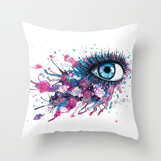"Midnight Rose" Throw Pillow