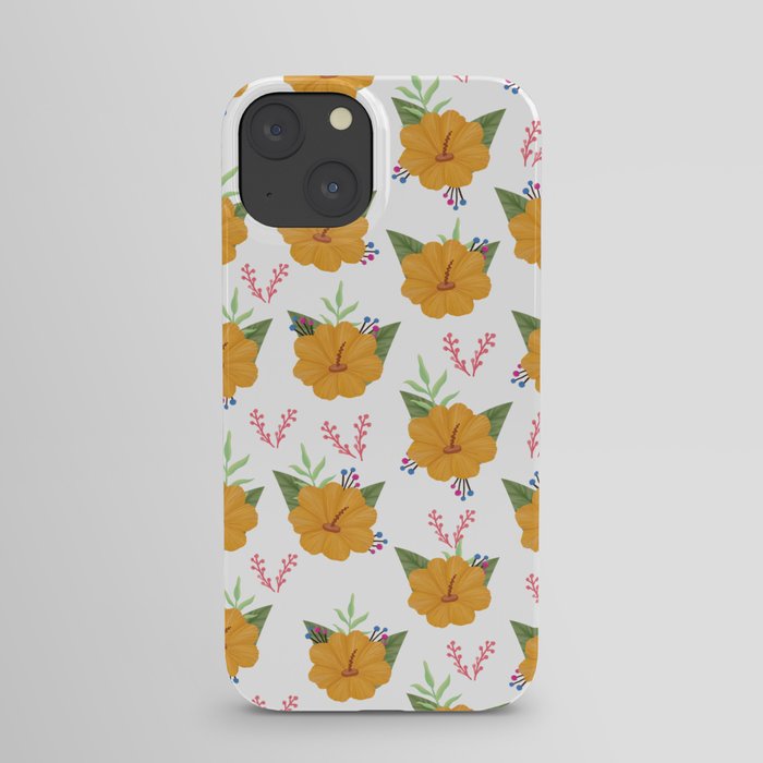 Yellow Flowers Floral Print Pattern iPhone Case