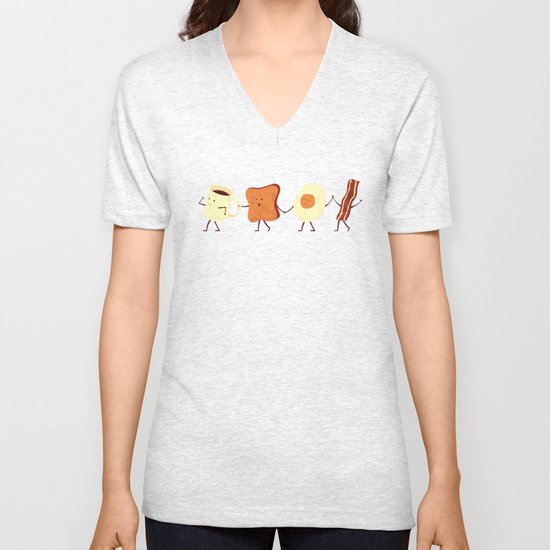 Let's All Go And Have Breakfast Unisex V-Neck