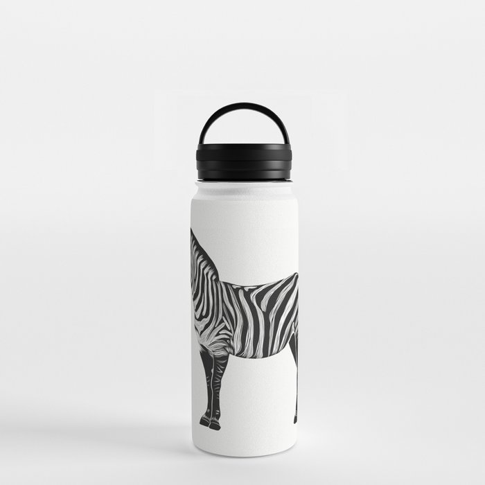 Zebra and Butterfly Water Bottle