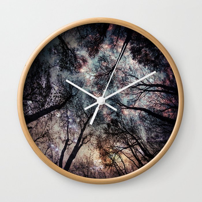 Starry Sky in the Forest Wall Clock