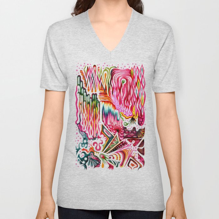 Sunk into a Candy Cave V Neck T Shirt