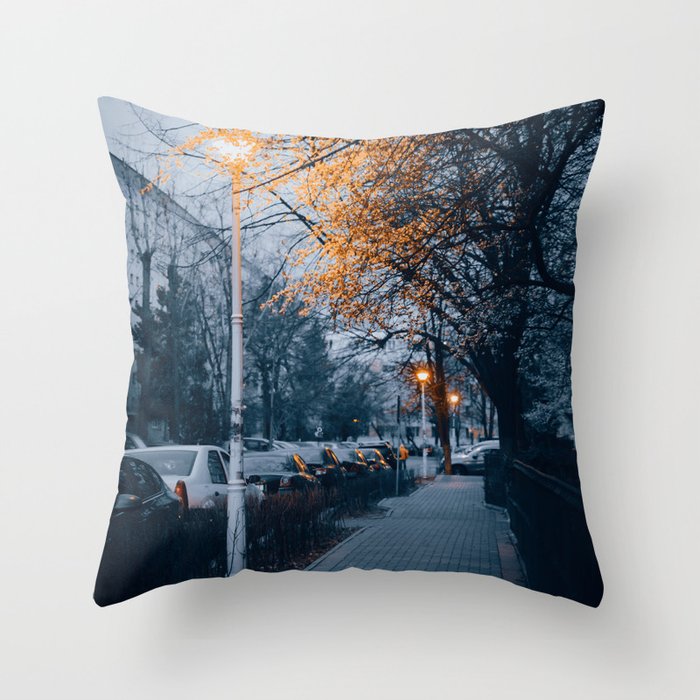 Spring flowers at night Throw Pillow