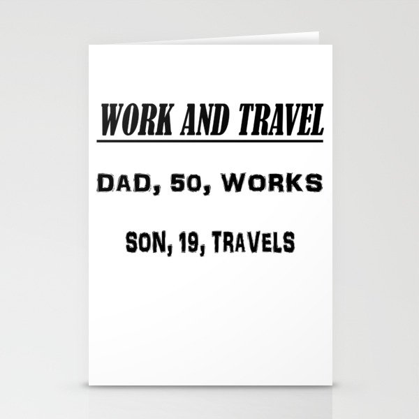 Work and Travel Part 2 Stationery Cards