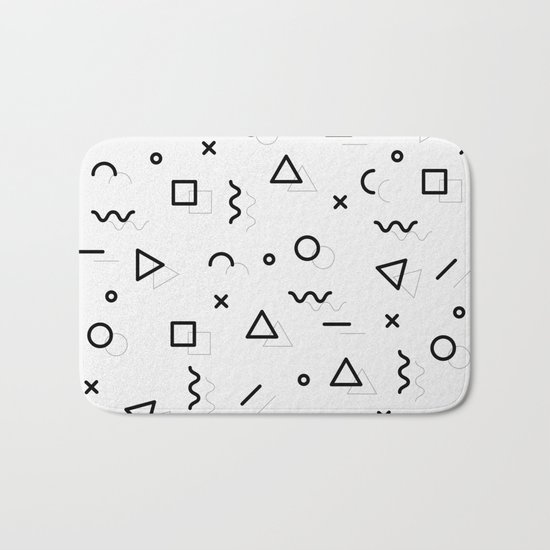 pattern square triangle circle Bath Mat