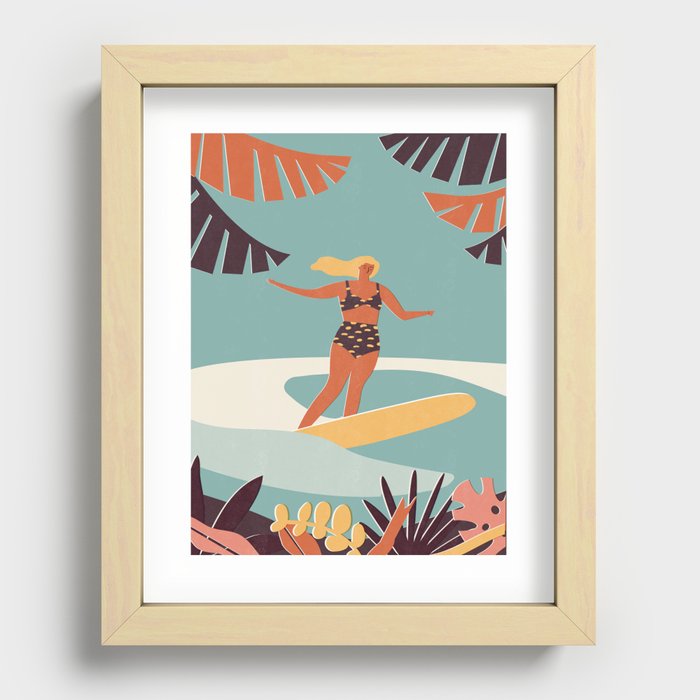 Secret beach Recessed Framed Print