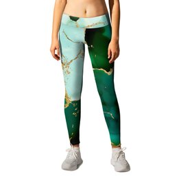 Dreamy Emerald inks and Gold Leggings