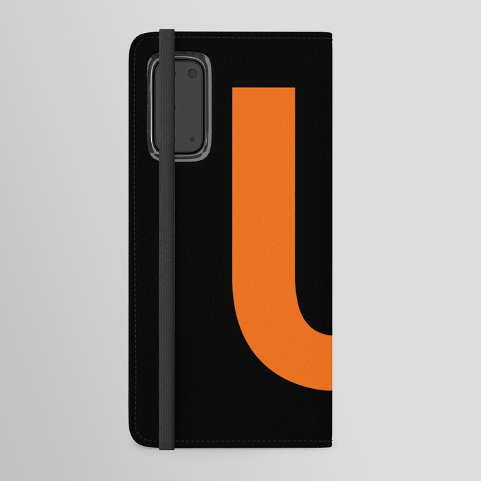 Letter U (Orange & Black) Android Wallet Case