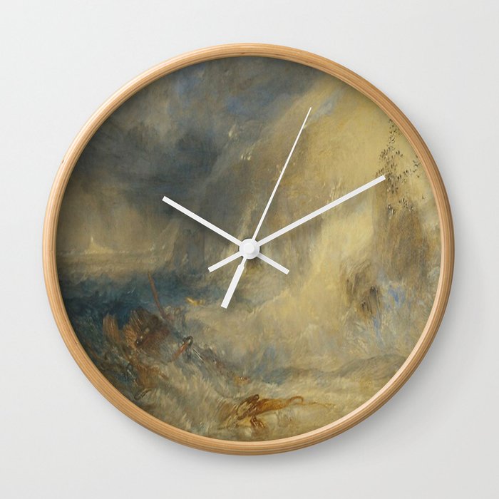 Joseph Mallord William Turner. Long Ship's Lighthouse, Land's End, (1834-1835) Wall Clock