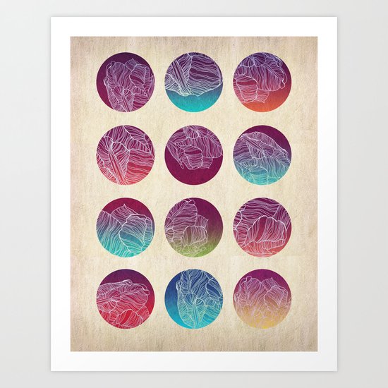 Abstract bouquet of tulips #2 Art Print