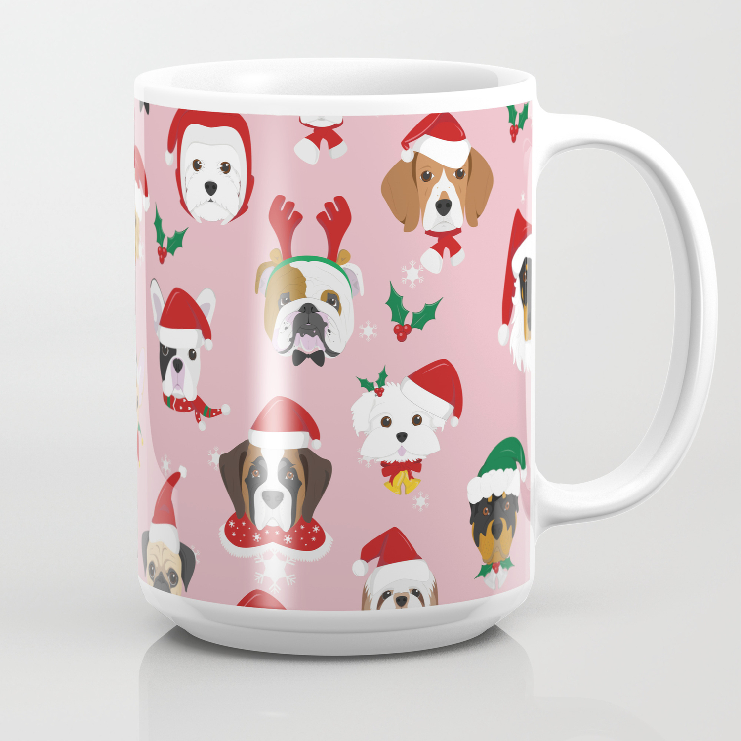Details about   2 NORTHPOLE CHRISTMAS COFFEE MUGS DOG PAWS AND PICS 