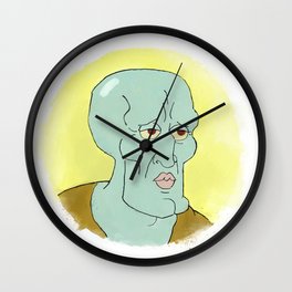Handsome squidward Wall Clock