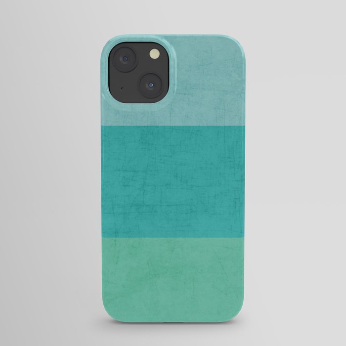 three stripes - teal iPhone Case