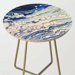 Moody Ribbon Acrylic Pour Side Table
