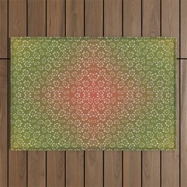 Bohemian Meditation Space Green Outdoor Rug