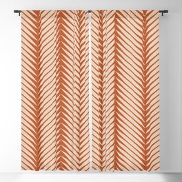 Palm Symmetry - Orange Blackout Curtain