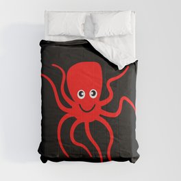 Red octopus Comforter