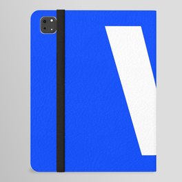 letter V (White & Blue) iPad Folio Case